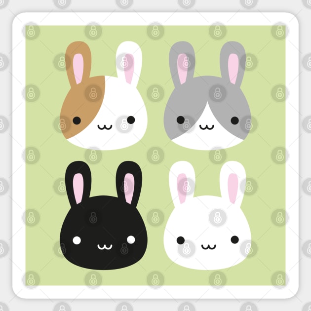 Kawaii Bunny Rabbits Sticker by marcelinesmith